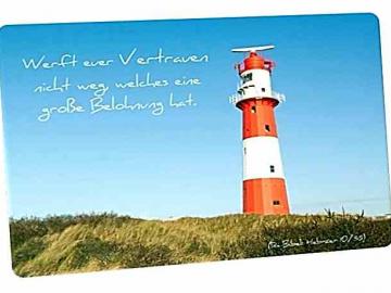 Christliche Postkarte: Leuchtturm Borkum - Mit Bibelvers: Hebräer 10,35