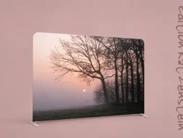 Bestatterbedarf -Zipper-Wall - Bäume vor Sonnenuntergang