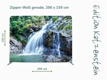 Bestatterbedarf -Zipper-Wall - Wasserfall im Grünen - Hallendeko
