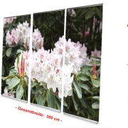 Bestatterbedarf: L-Banner Display -Rhododendron-Blüten-in-Hellrosa