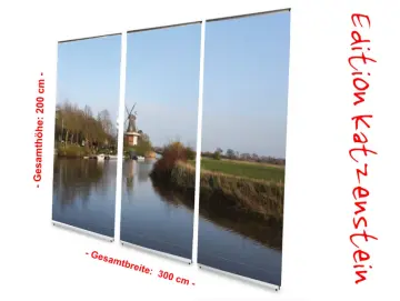 Bestatterbedarf: L-Banner Display 3er-Set "Greetsiel in Abendstimmung"