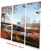 Bestatterbedarf: L-Banner Display 3er-Set "Kaiser-Wilhelmbrücke im Herbst"