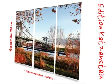 Bestatterbedarf: L-Banner Display 3er-Set "Kaiser-Wilhelmbrücke im Herbst"