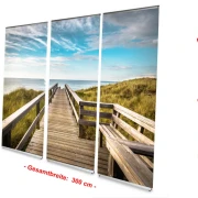 Bestatterbedarf: L-Banner Display Set "Holzweg zum Strand zur Dekoration