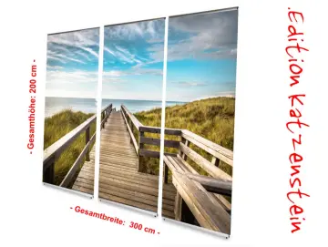 Bestatterbedarf: L-Banner Display Set "Holzweg zum Strand zur Dekoration