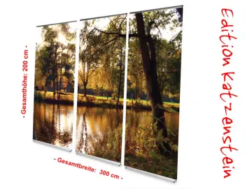 Bestatterbedarf: L-Banner Display -Stadtparkteich im Herbst