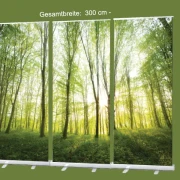 Bestatterbedarf: Roll-Up Display 3er-Set -Frühlingswald