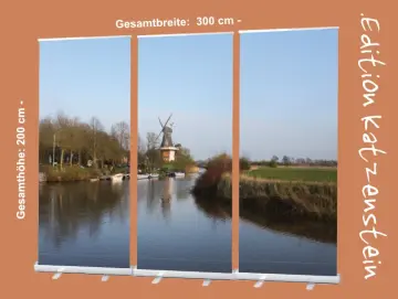 Bestatterbedarf: Roll-Up Display 3er-Set "Greetsiel in Abendstimmung" zur Dekoration