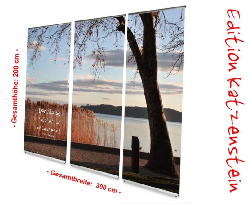 Bestatterbedarf: L-Banner Display "Abendstimmung am Plattensee"