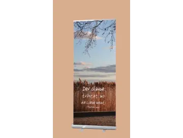 Bestatterbedarf: Roll-Up Display Abendstimmung am Plattensee