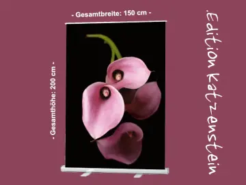 Bestatterbedarf: Roll-Up-Display: Calla-Blüten