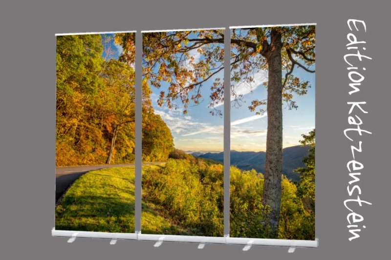 Bestatterbedarf: Roll-Up-Display "Herbstlandschaft" - 3 x 2 m