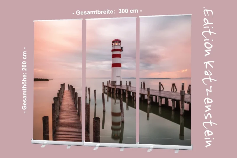 Bestatterbedarf: Roll-Up Display "Leuchtturm Podersdorf"