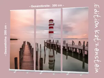 Bestatterbedarf: Roll-Up Display "Leuchtturm Podersdorf"