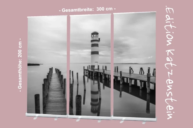 Bestatterbedarf: Roll-Up Display "Leuchtturm Podersdorf"