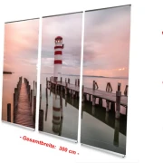 Bestatterbedarf: L-Banner Display "Leuchtturm Podersdorf"