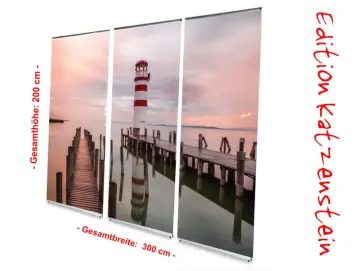 Bestatterbedarf: L-Banner Display "Leuchtturm Podersdorf"