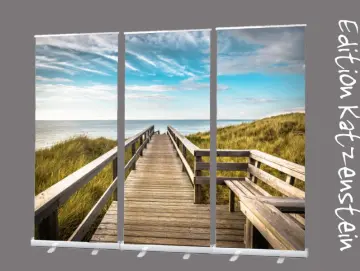 Bestatterbedarf: Roll-Up Display Set "Holzweg zum Strand" Dekoration