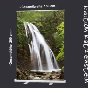 Bestatterzubehör: Roll-Up-Display: Wasserfall