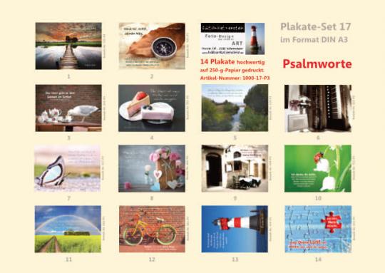 Poster A3 - 14-Stück-Set - Psalmworte
