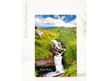 Christliche Postkarte - Kleiner Wasserfall