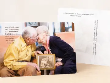 Christliche Postkarte: Betagtes Ehepaar