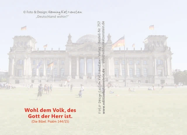 Christliche Postkarte „Deutschland wohin? – Zurück zu Gott!“
