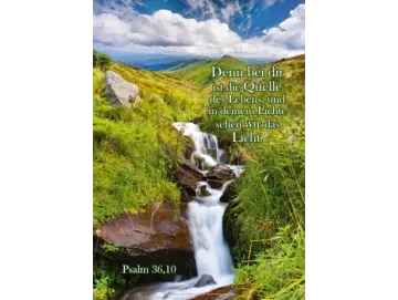 Christliche Postkarte - Kleiner Wasserfall