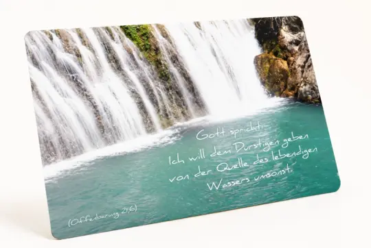 Christliche Postkarte: Wasserfall