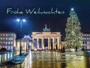 Postkarte Weihnachtskarte: Brandenburger Tor