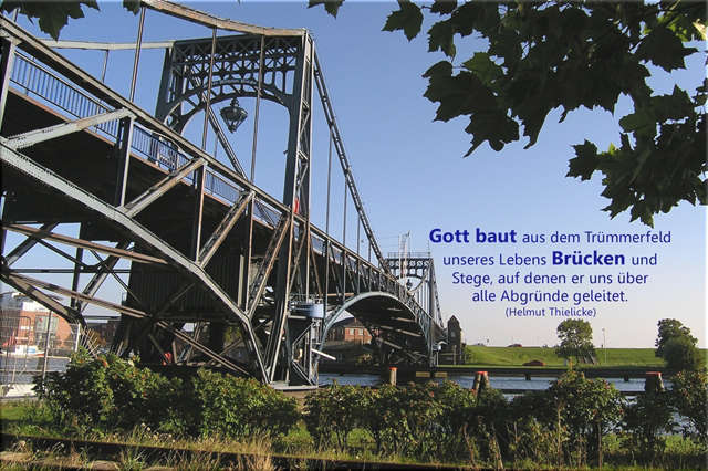 Christlicher Leinwanddruck: Kaiser-Wilhelm-Brücke im Sommer
