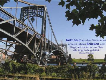 Christlicher Leinwanddruck: Kaiser-Wilhelm-Brücke im Sommer