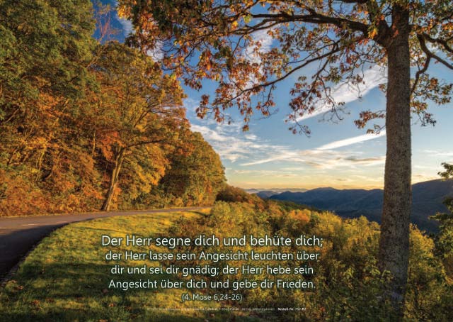 Christliches Poster A1 - Bunte Herbstlandschaft