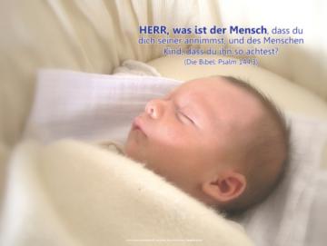 Christliches Poster A1 - Schlafender Säugling