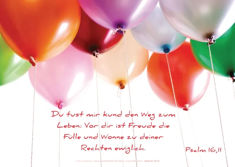 Christliches Poster A1: Bunte Luftballons