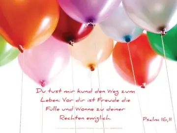 Christliches Poster A1: Bunte Luftballons