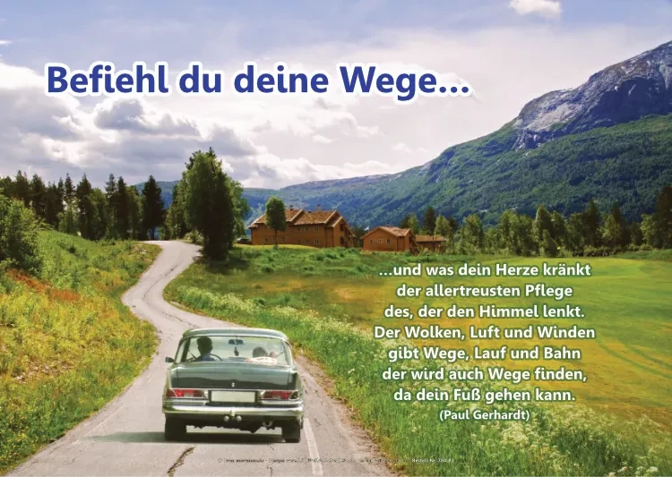 Christliches Poster A1: Oldtimer auf großer Reise