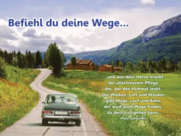 Christliches Poster A1: Oldtimer auf großer Reise