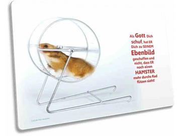Christliches Poster A2 - Hamster im Hamsterrad