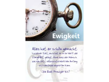 Schaukasten-Poster A2 - Nostalgische Taschenuhr