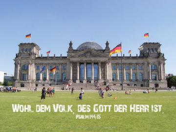 Christliches Poster A2: Berliner Reichstag