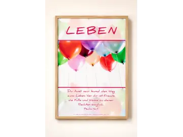 Christliches Poster A2 Hochformat: Bunte Luftballons