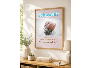 Christliches Poster A2 Hochformat: Kleine Schnecke