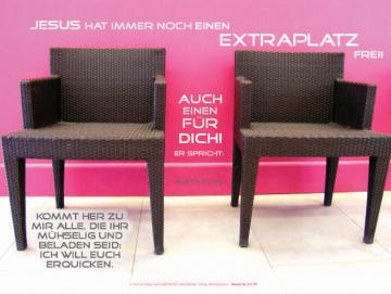 Christliches Poster A2: Braune Sessel