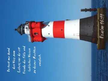 Christliches Poster A2: Leuchtturm Roter Sand I