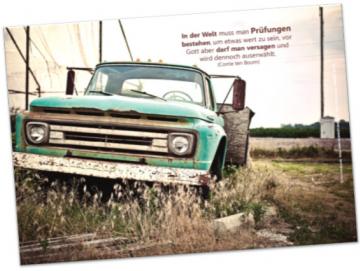 Christliches Poster A2: Pick-up Oldtimer