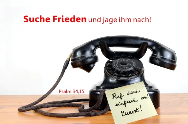 Christliches Poster A3 - Nostalgisches Telefon