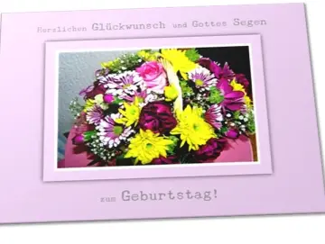 Geburtstagskarte: Blumenkorb