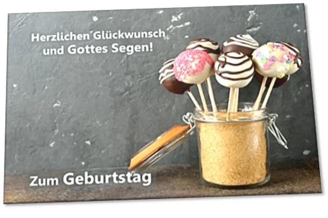 Geburtstagskarte: Schokoladenlutscher