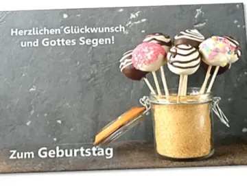 Geburtstagskarte: Schokoladenlutscher